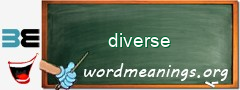 WordMeaning blackboard for diverse